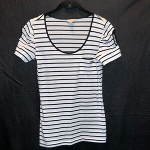 GUESS top black and white stripes size small.